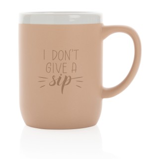 Taza con borde blanco personalizada